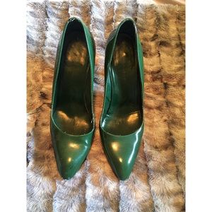 Balenciaga Green Patent Heels